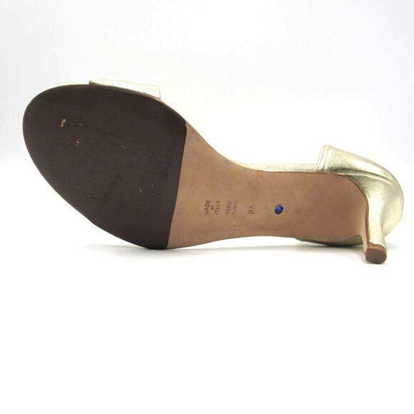 SOMETHING BLEU CATHERIN METALLIC PUMP IN GOLD SZ 8 1/2 - Picture 7 of 9